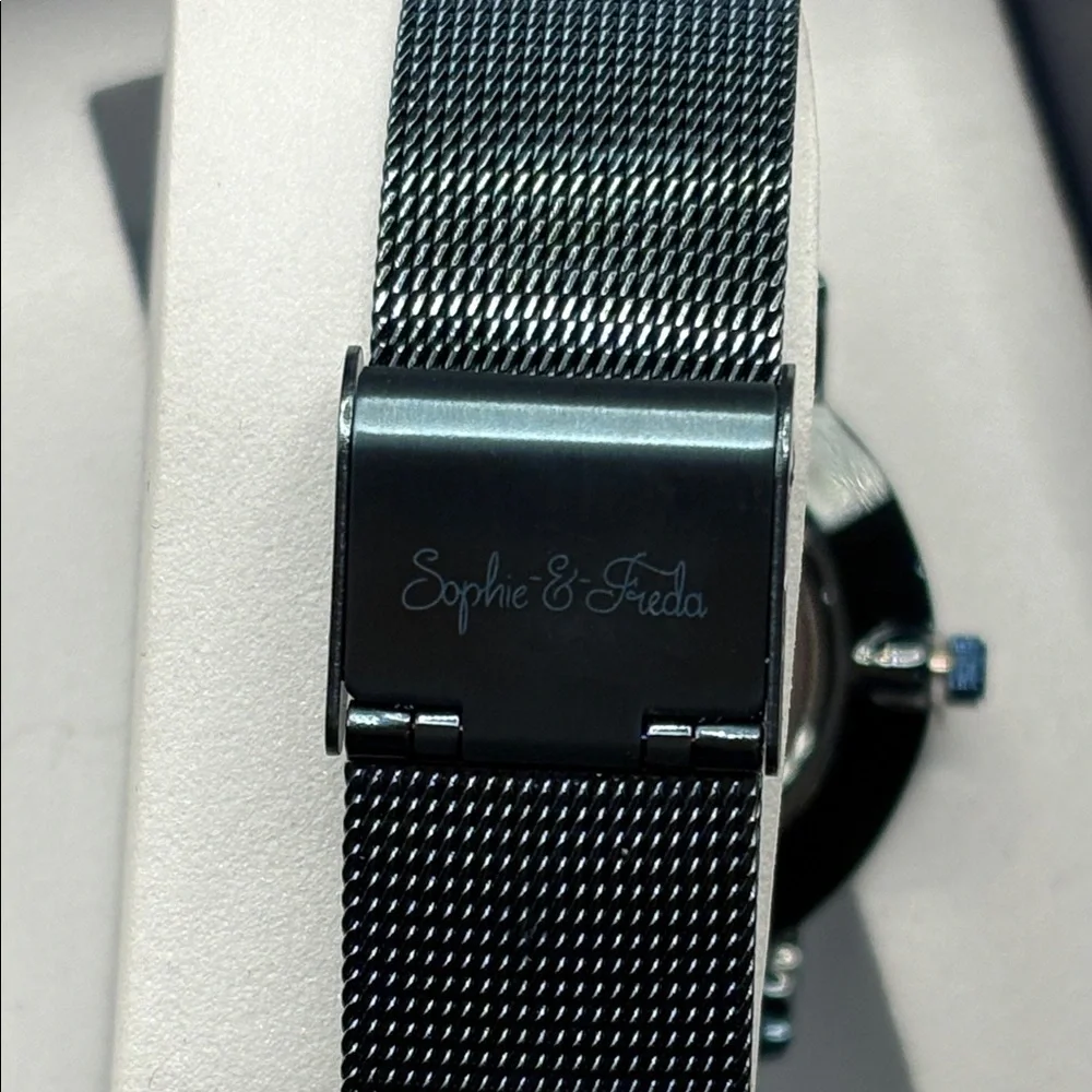 NWOT Sophie & Freda Women's Blue Watch with Swarovski Crystals
